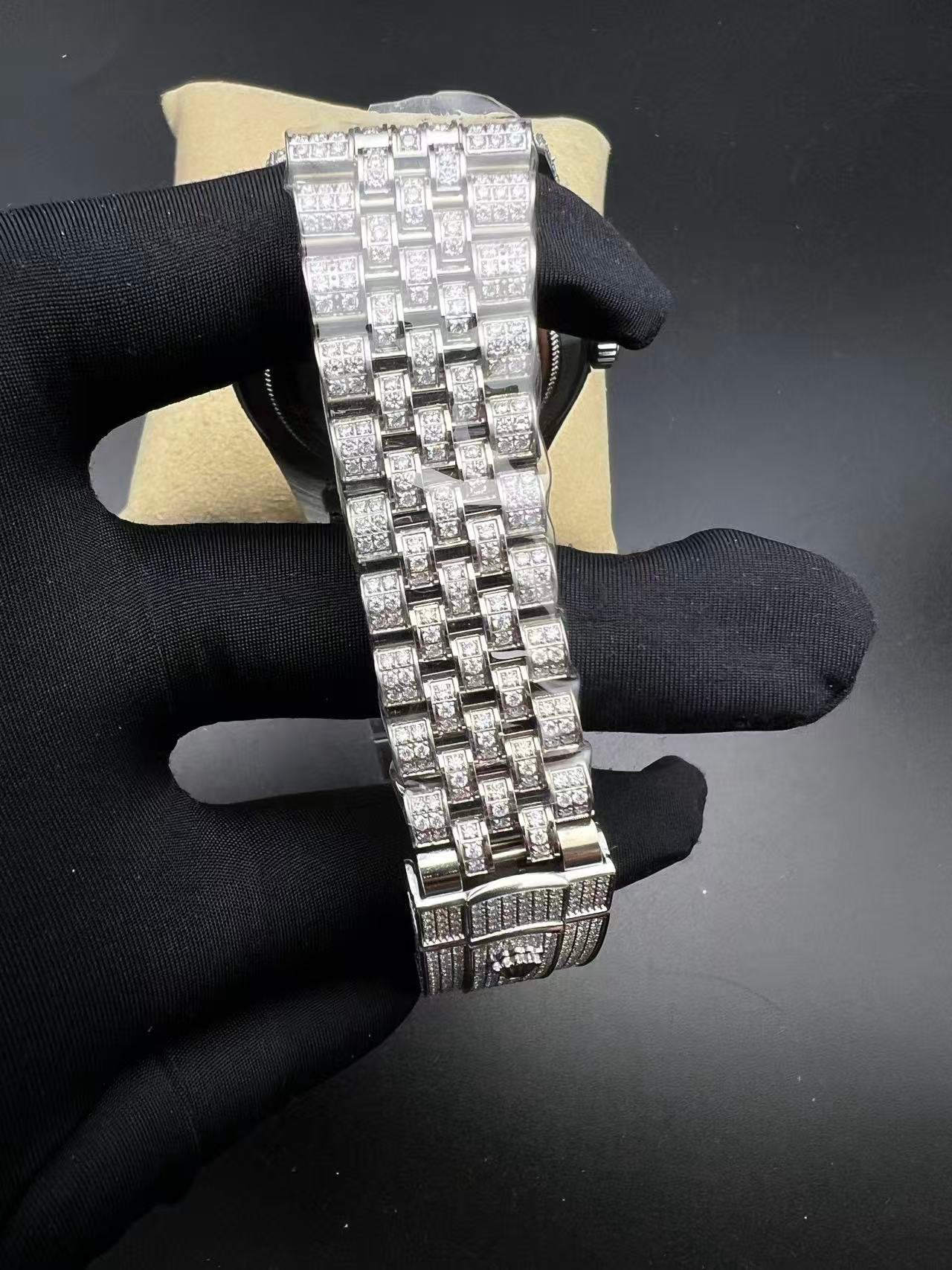 Rolex | Rolex watch top quality moissanite | Side View | yiodesigner.co.uk