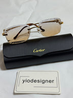 Cartier sunglasses diamond cut