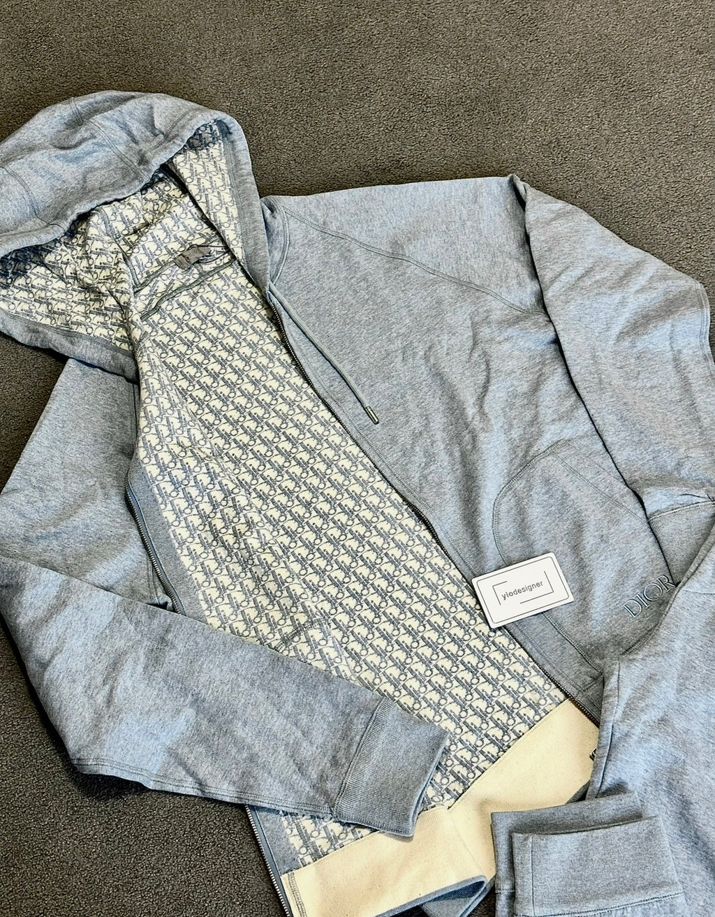 Dior oblique zip hoodie