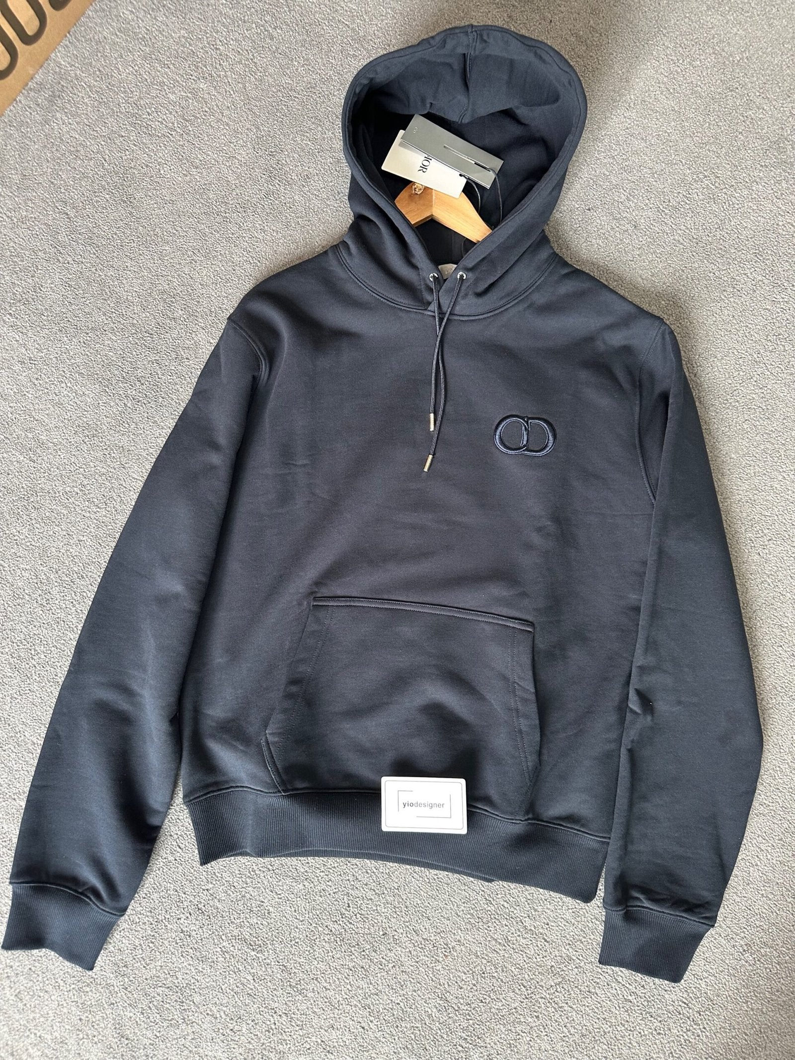 Dior | Dior CD navy hoody | Size XS | Front View | yiodesigner.co.uk