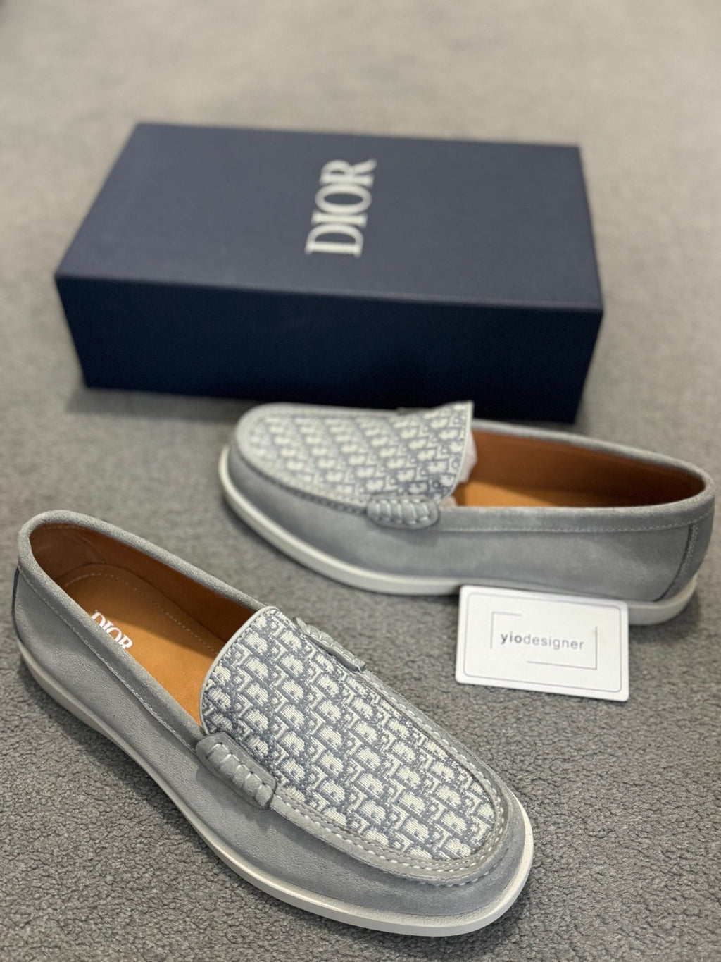 Dior | Dior grey loafer (shoes) | Back View | yiodesigner.co.uk