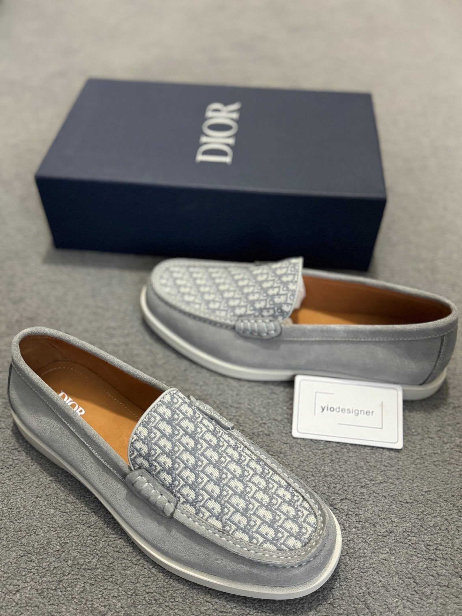 Dior | Dior grey loafer (shoes) | Back View | yiodesigner.co.uk