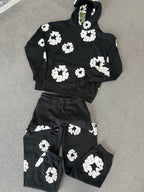 Denim Tears | Denim tears tracksuit black and white | Close-Up | yiodesigner.co.uk