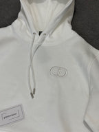 Dior | Dior CD hoody white | Detail Shot | yiodesigner.co.uk
