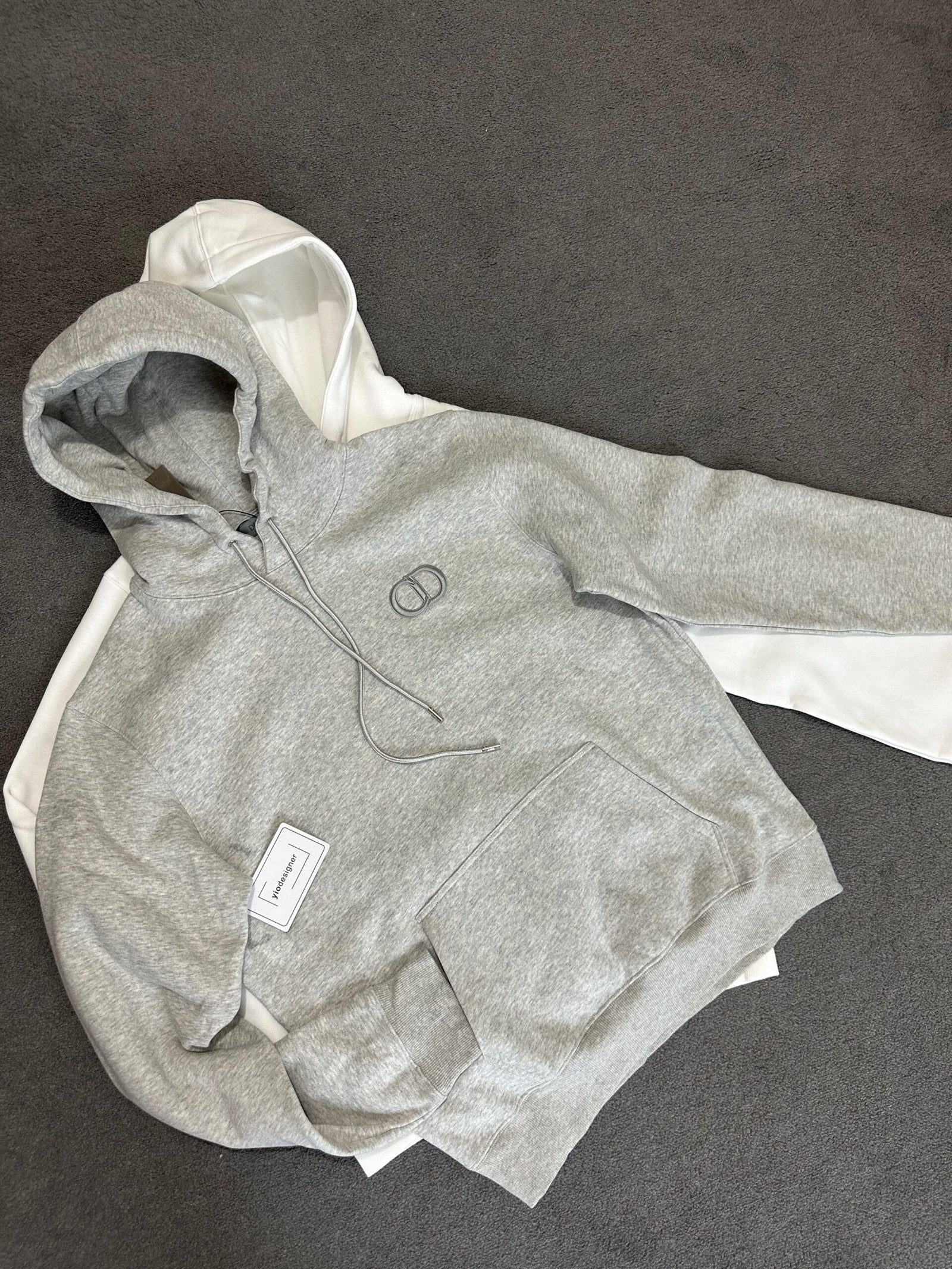 Dior | Dior CD hoody grey | Size XL | Close-Up | yiodesigner.co.uk