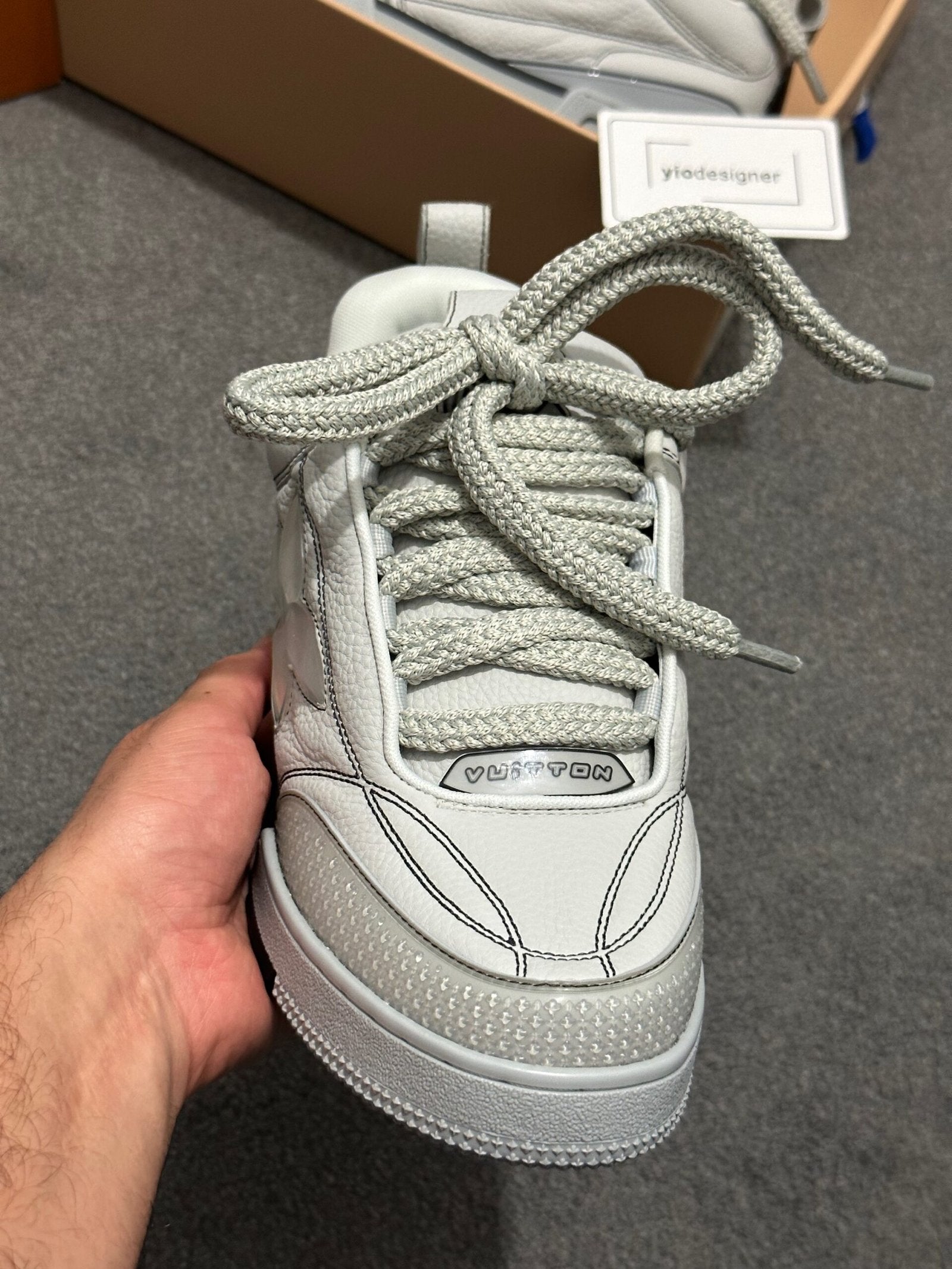 Louis Vuitton | Lv sneaker | Detail Shot | yiodesigner.co.uk