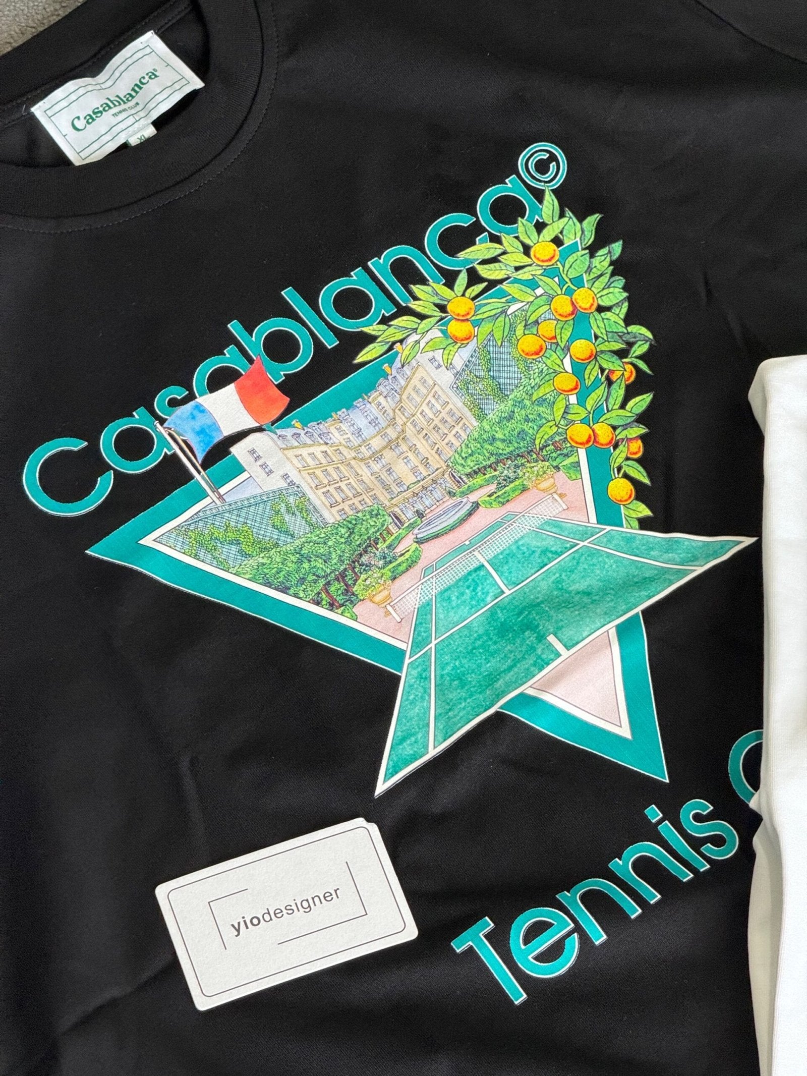 Casablanca | Casablanca T-shirt black | Close-Up | yiodesigner.co.uk