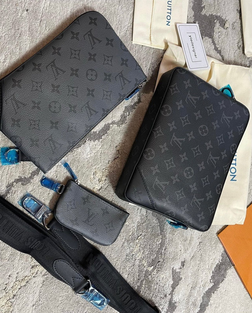 Louis Vuitton | Lv Trio messenger bag | Side View | yiodesigner.co.uk