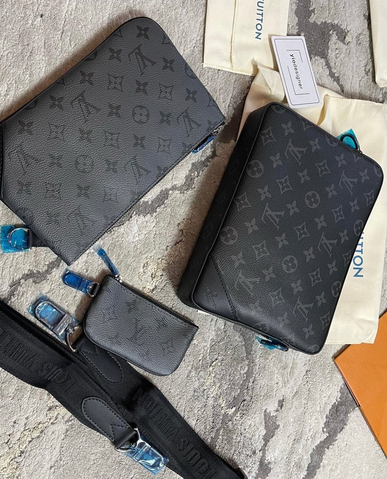 Louis Vuitton | Lv Trio messenger bag | Side View | yiodesigner.co.uk