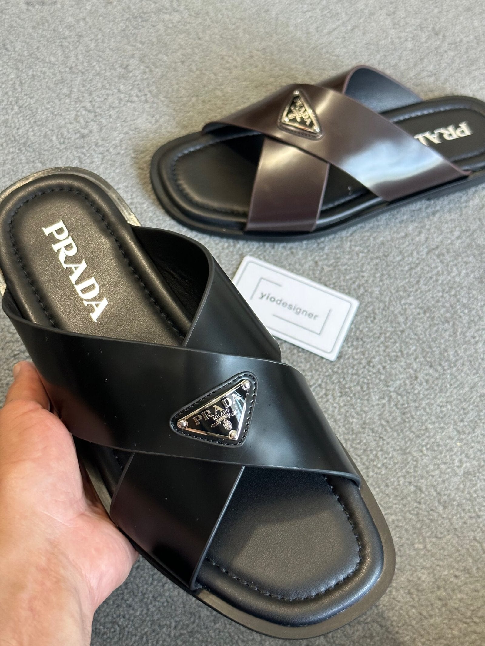 Prada | Prada slider | Size 11 | Side View | yiodesigner.co.uk