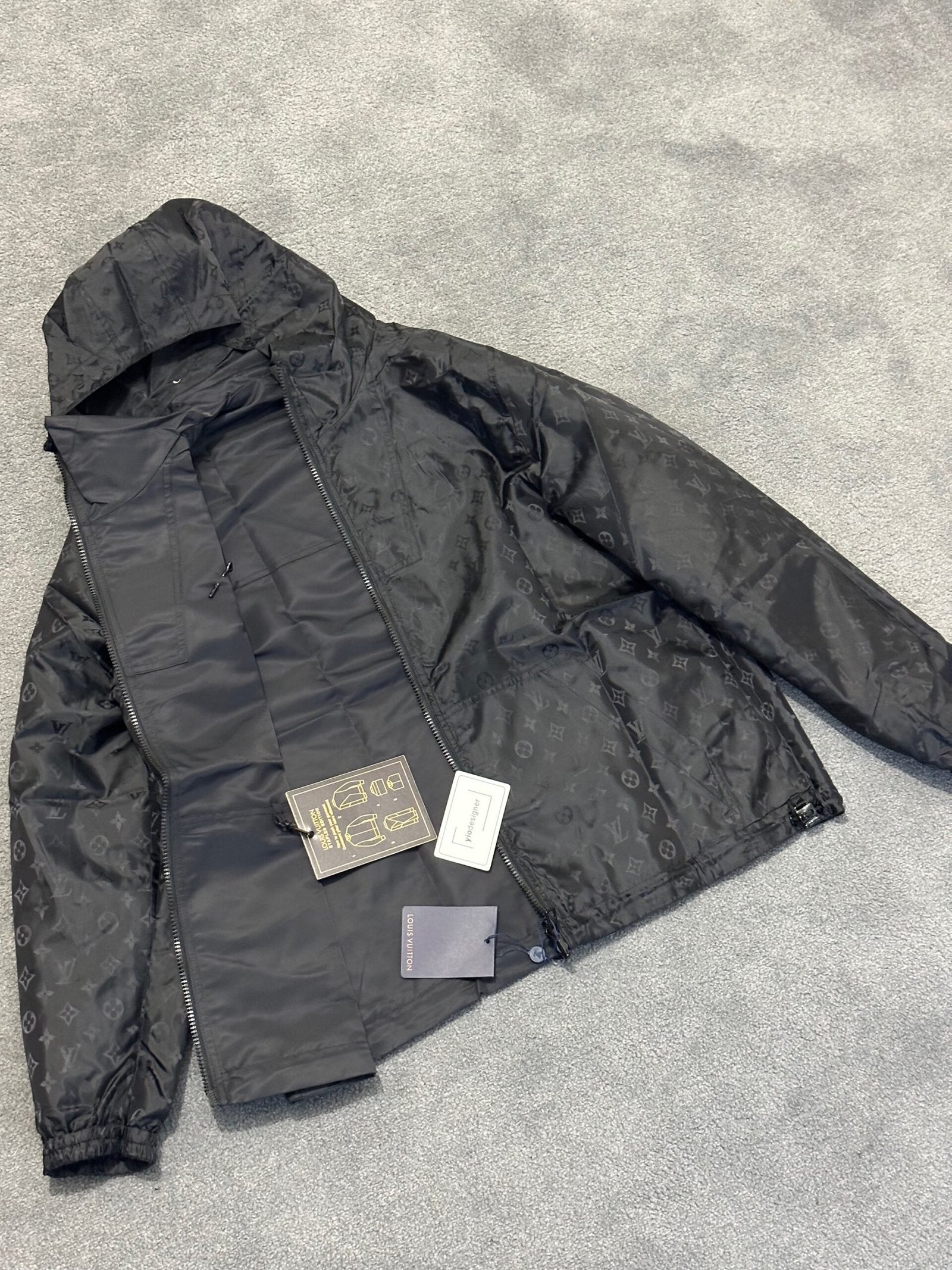 Louis Vuitton | Lv Reversible monogram windbreaker black | Full Body | yiodesigner.co.uk