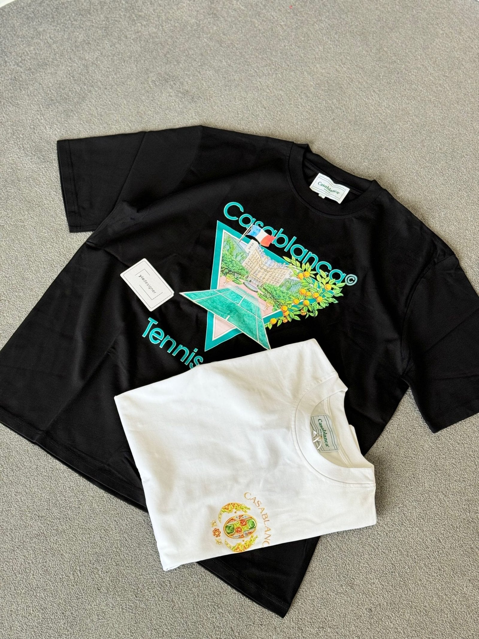 Casablanca | Casablanca T-shirt black | Size XL | Detail Shot | yiodesigner.co.uk