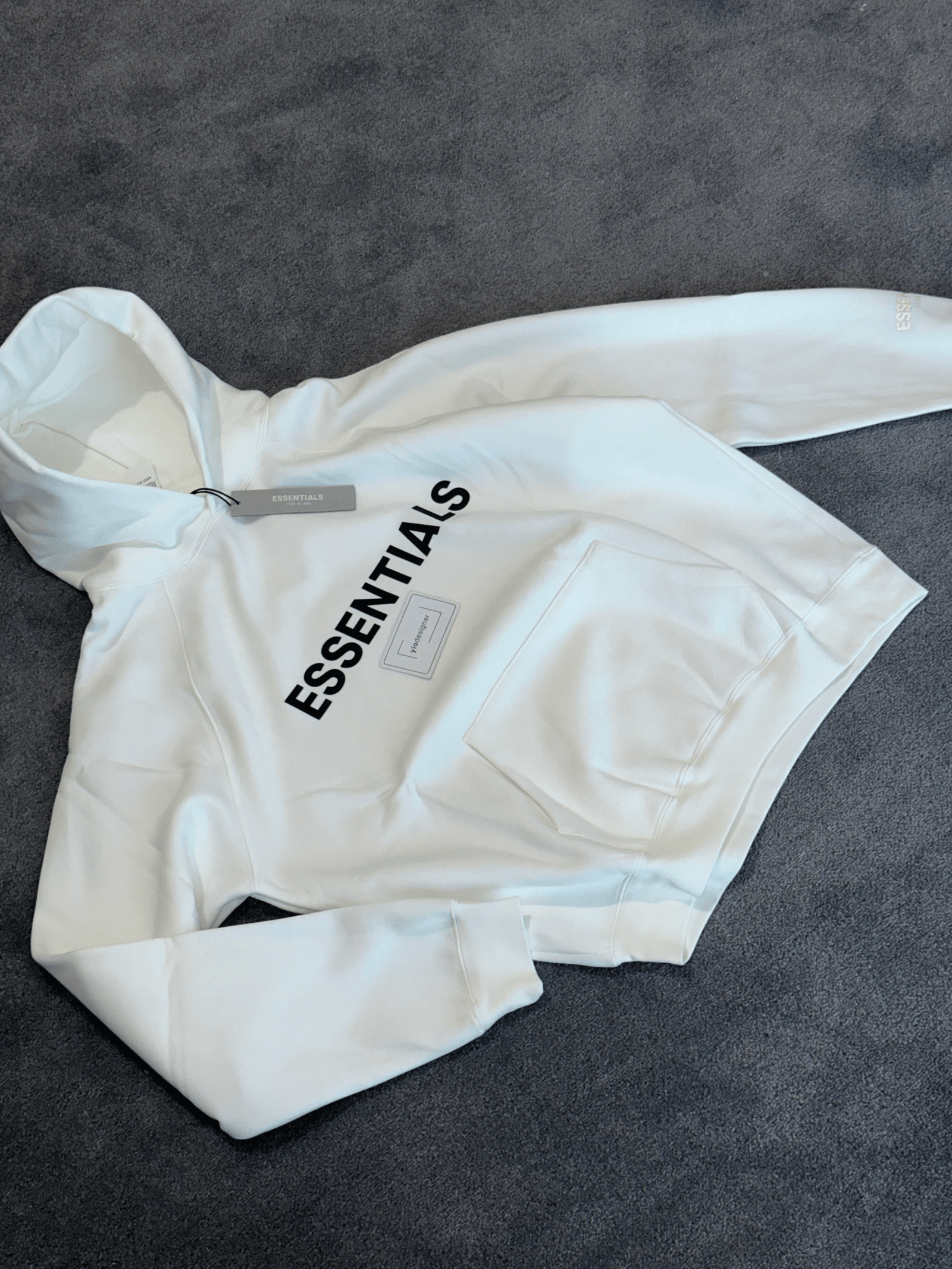 Fear of God Essentials | Essential hoody (oversized ) white | Size S | Front View | yiodesigner.co.uk