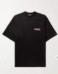 Balenciaga | Balenciaga oversized  t-shirt black embroidered | Size L | yiodesigner.co.uk
