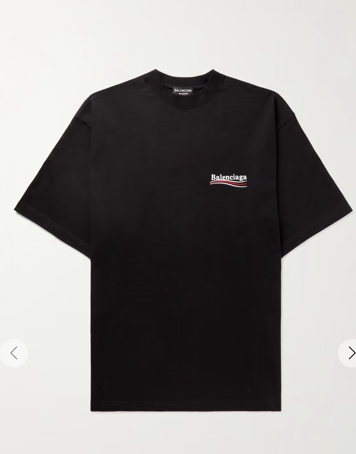 Balenciaga | Balenciaga oversized  t-shirt black embroidered | Size L | yiodesigner.co.uk
