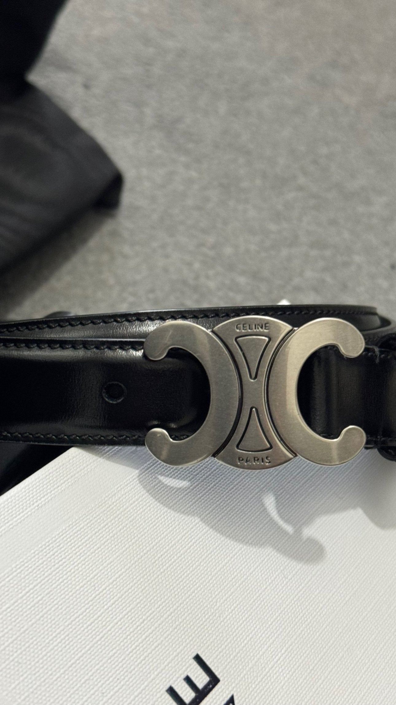 Celine | Celine  belt silver buckle | Size 95 | Back View | yiodesigner.co.uk