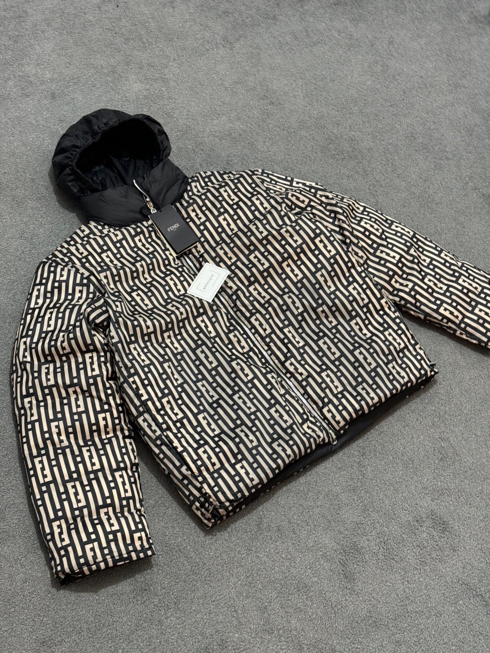 Fendi | Fendi jacket | Black | Detail Shot | yiodesigner.co.uk