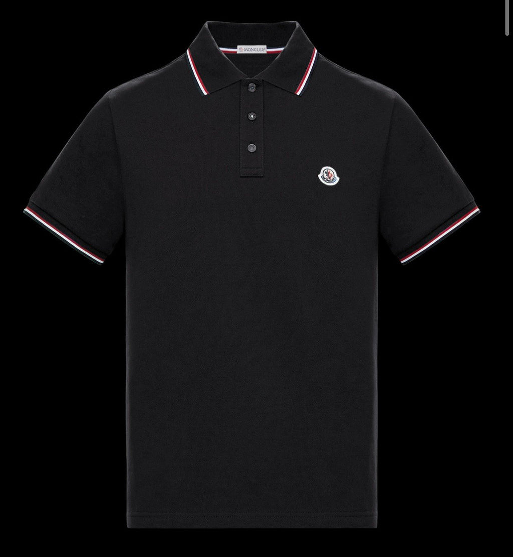 Moncler | moncler polo black | Size S | Front View | yiodesigner.co.uk