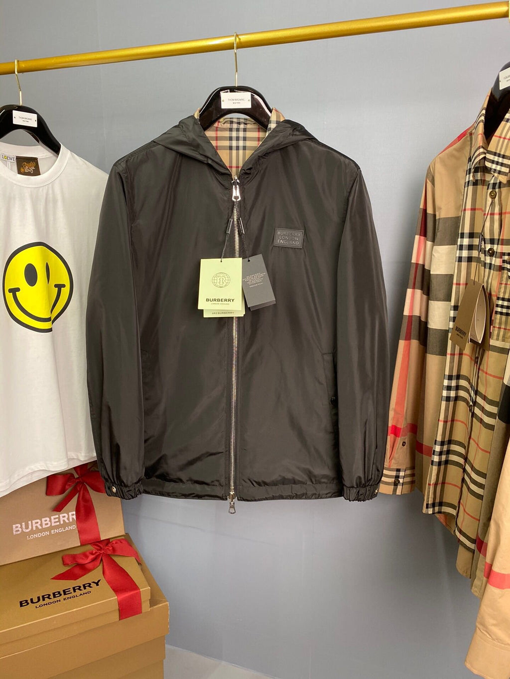 Burberry | Burberry reversible windbreaker | Lifestyle Shot | yiodesigner.co.uk