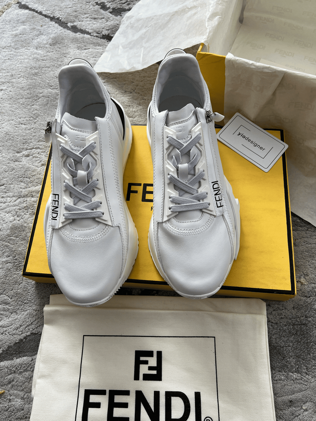 Fendi | Fendi sneaker | Side View | yiodesigner.co.uk
