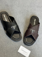 Prada | Prada slider ( brown ) | Detail Shot | yiodesigner.co.uk
