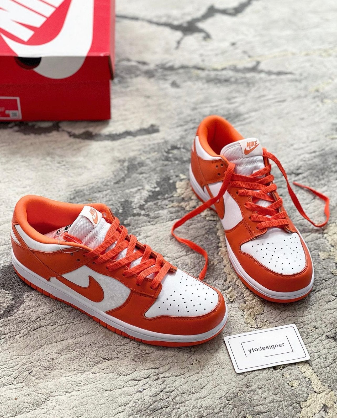 Nike | Nike dunk low  orange blaze (syracus) | Full Body | yiodesigner.co.uk
