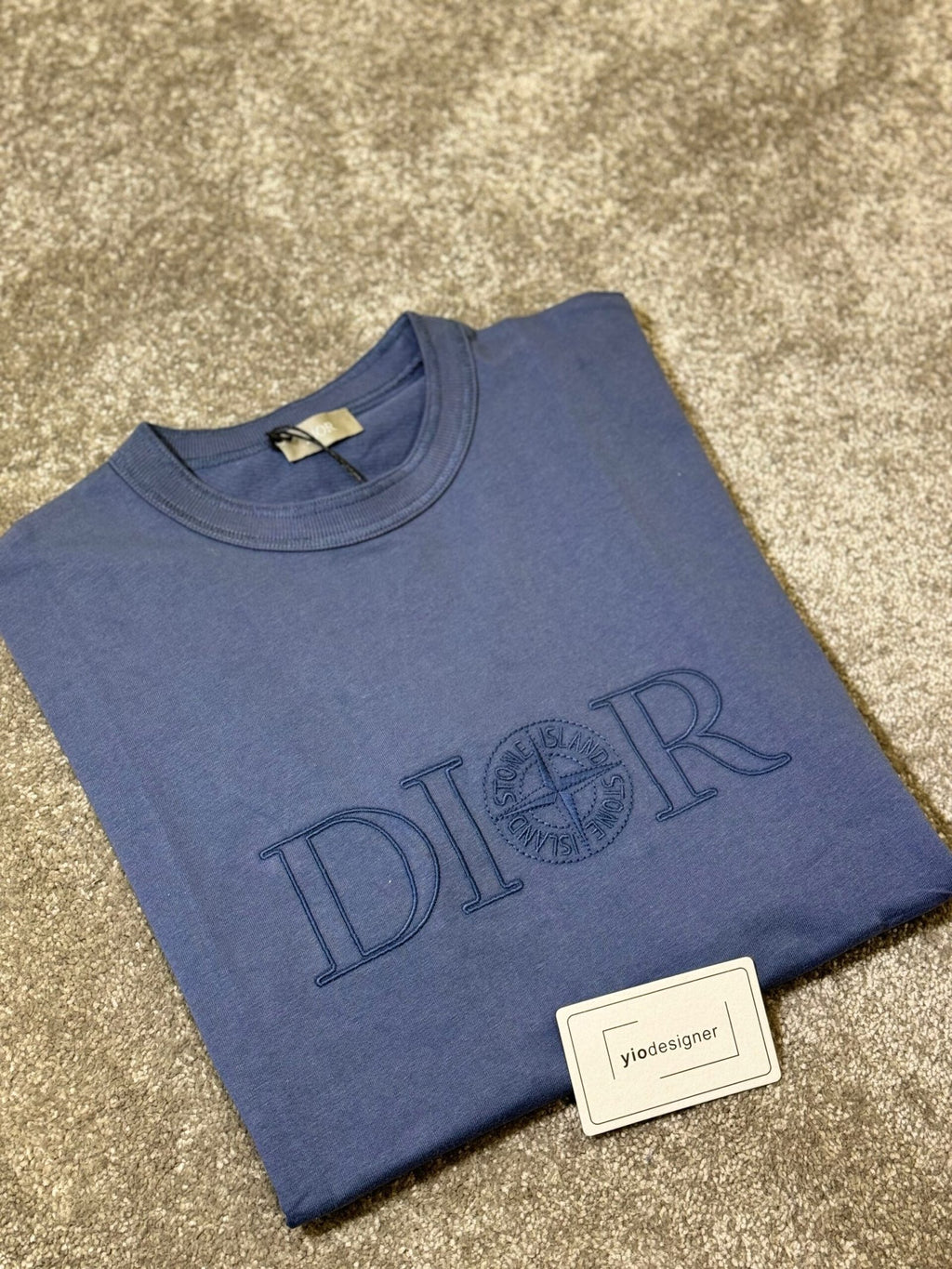 Stone Island | Dior x stone island t-shirt Gray | Side View | yiodesigner.co.uk