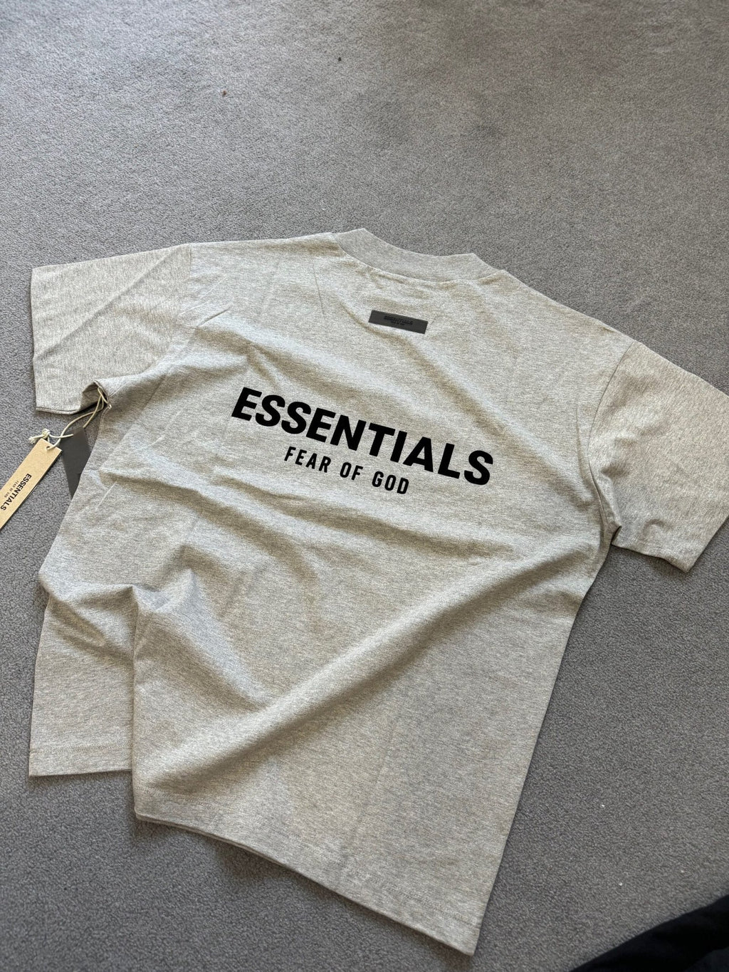 Fear of God Essentials | Essential T-shirt oatmeal | Back View | yiodesigner.co.uk