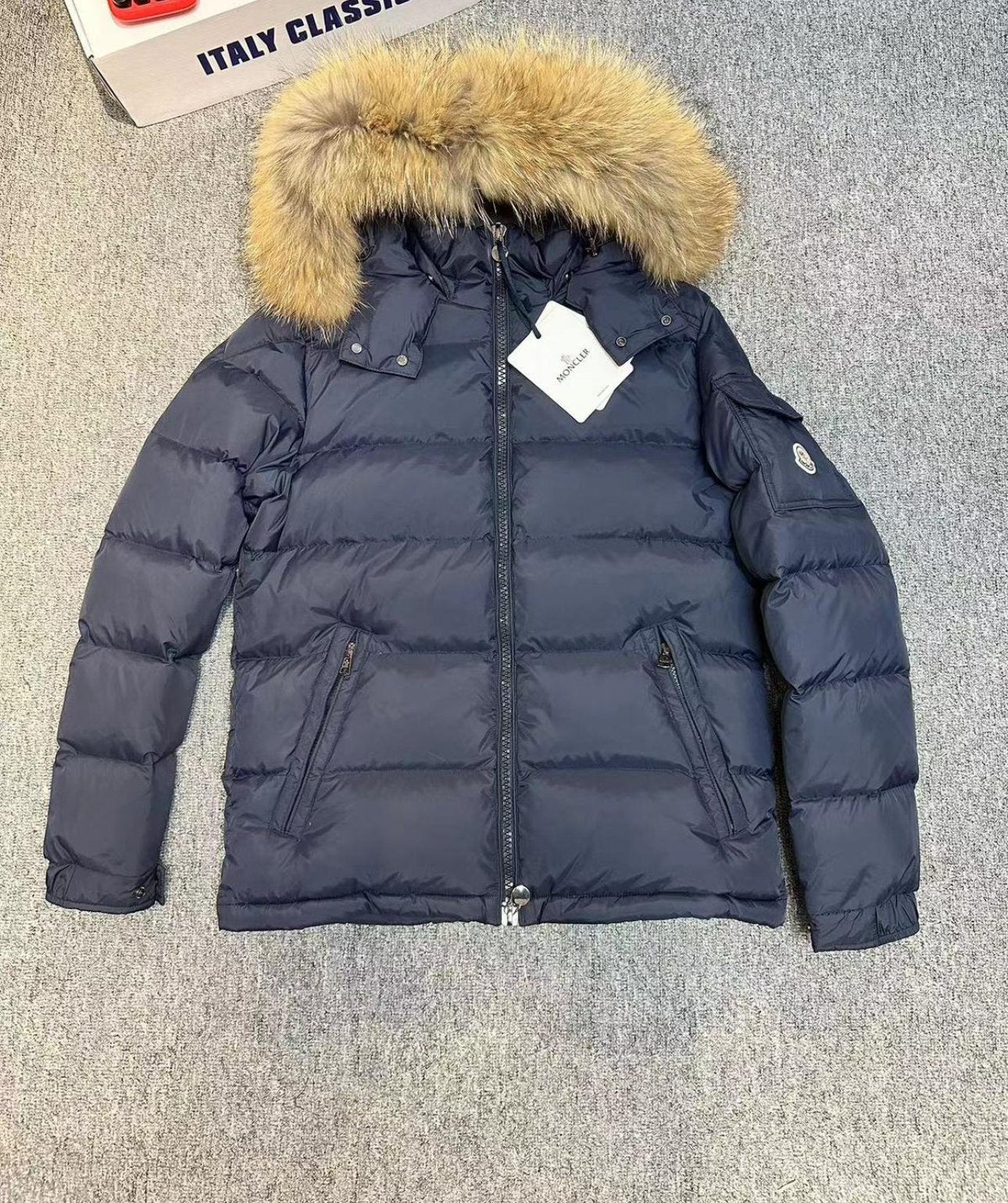 Moncler | Moncler coat navy | Size 4 | yiodesigner.co.uk