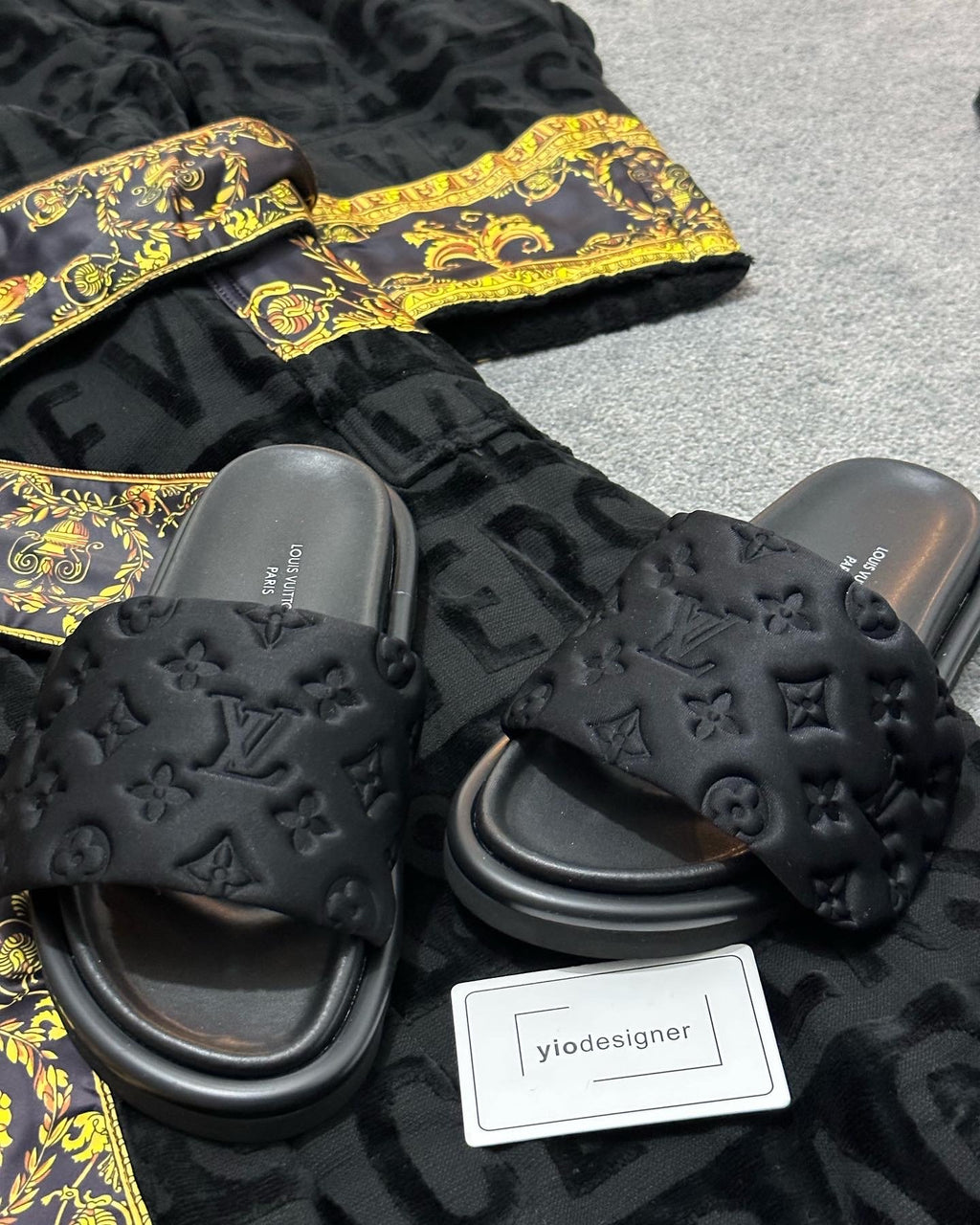 Louis Vuitton | Lv slids | Side View | yiodesigner.co.uk