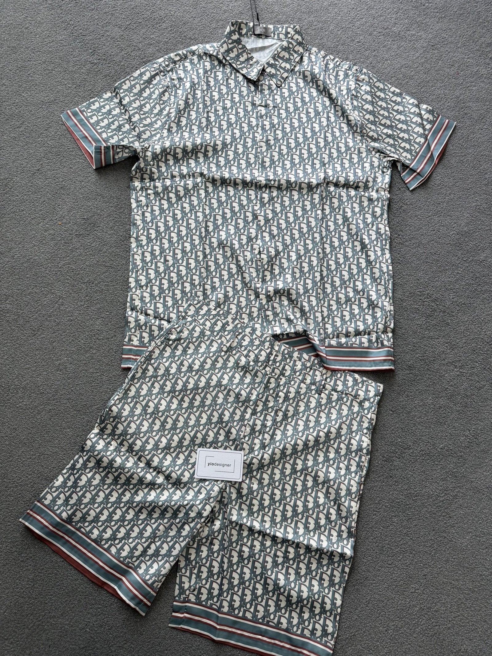 Dior | Dior oblique shirt and shir set | Blue | Size M | yiodesigner.co.uk