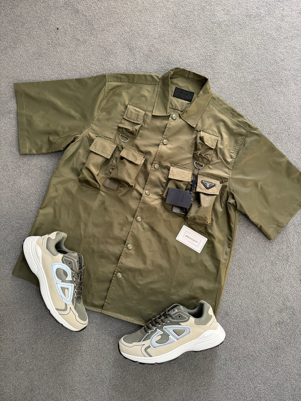 Prada | Prada overshirt | Size L | Side View | yiodesigner.co.uk