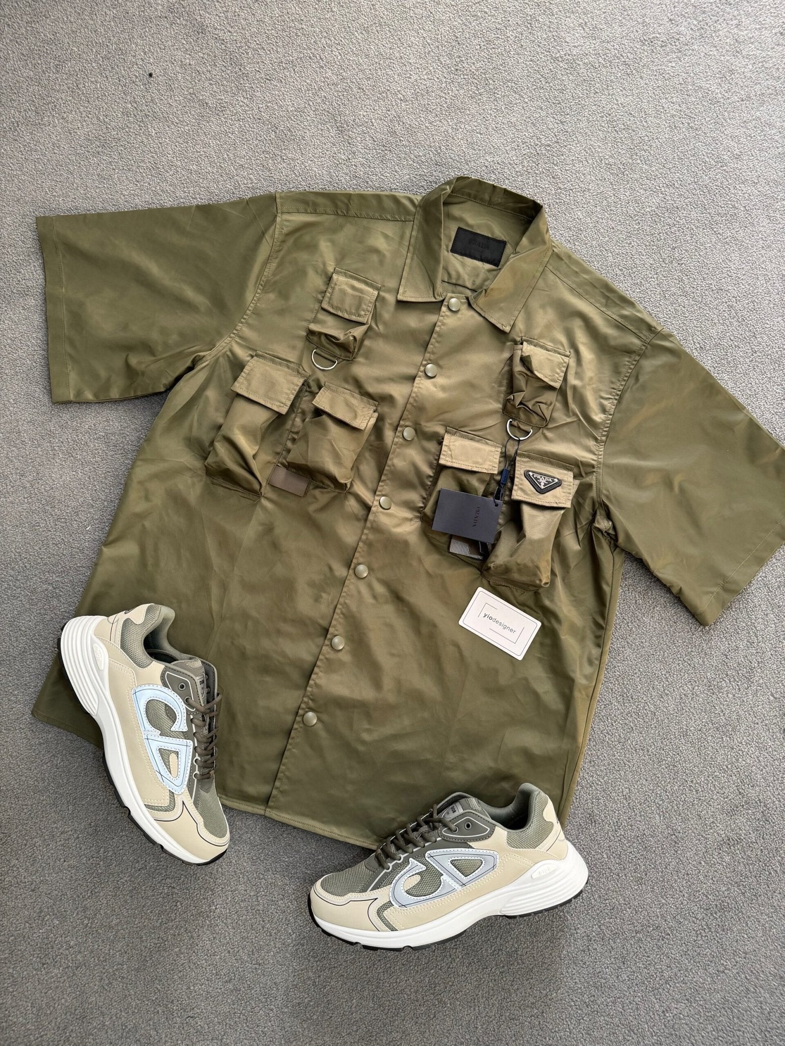 Prada | Prada overshirt | Size L | Side View | yiodesigner.co.uk