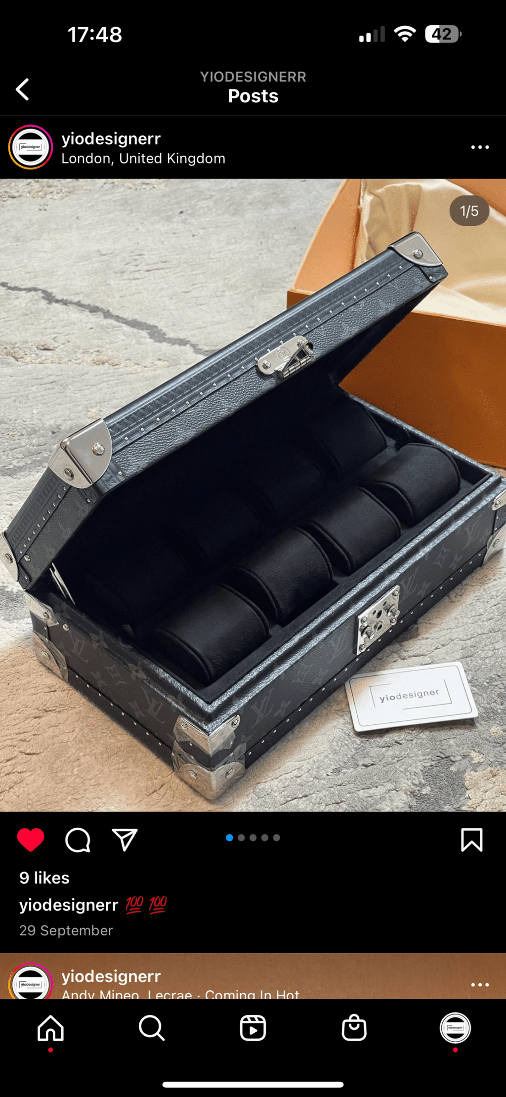 Louis Vuitton | Louis Vuitton watch case | Side View | yiodesigner.co.uk