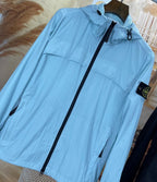 Stone Island | Stone island windbreaker baby blue | Side View | yiodesigner.co.uk