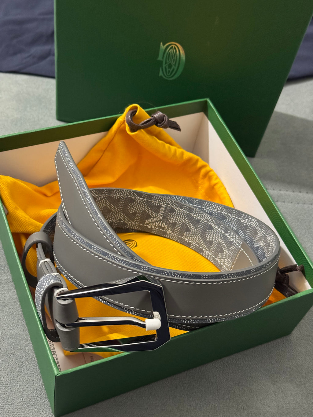 Goyard belt grey