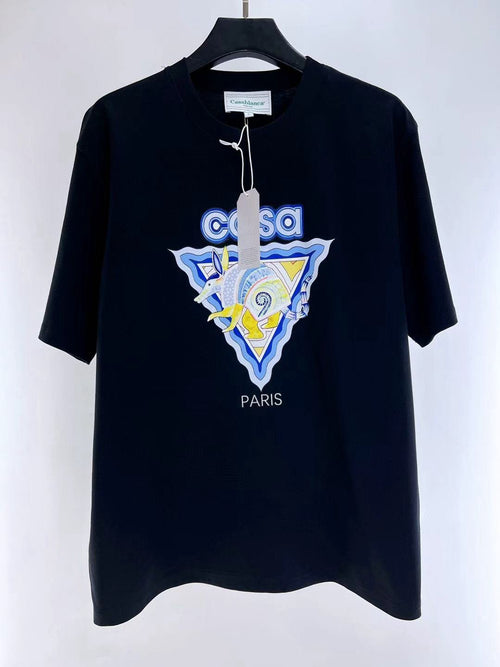 Casablanca | Casablanca T-shirt black | Size S | Front View | yiodesigner.co.uk
