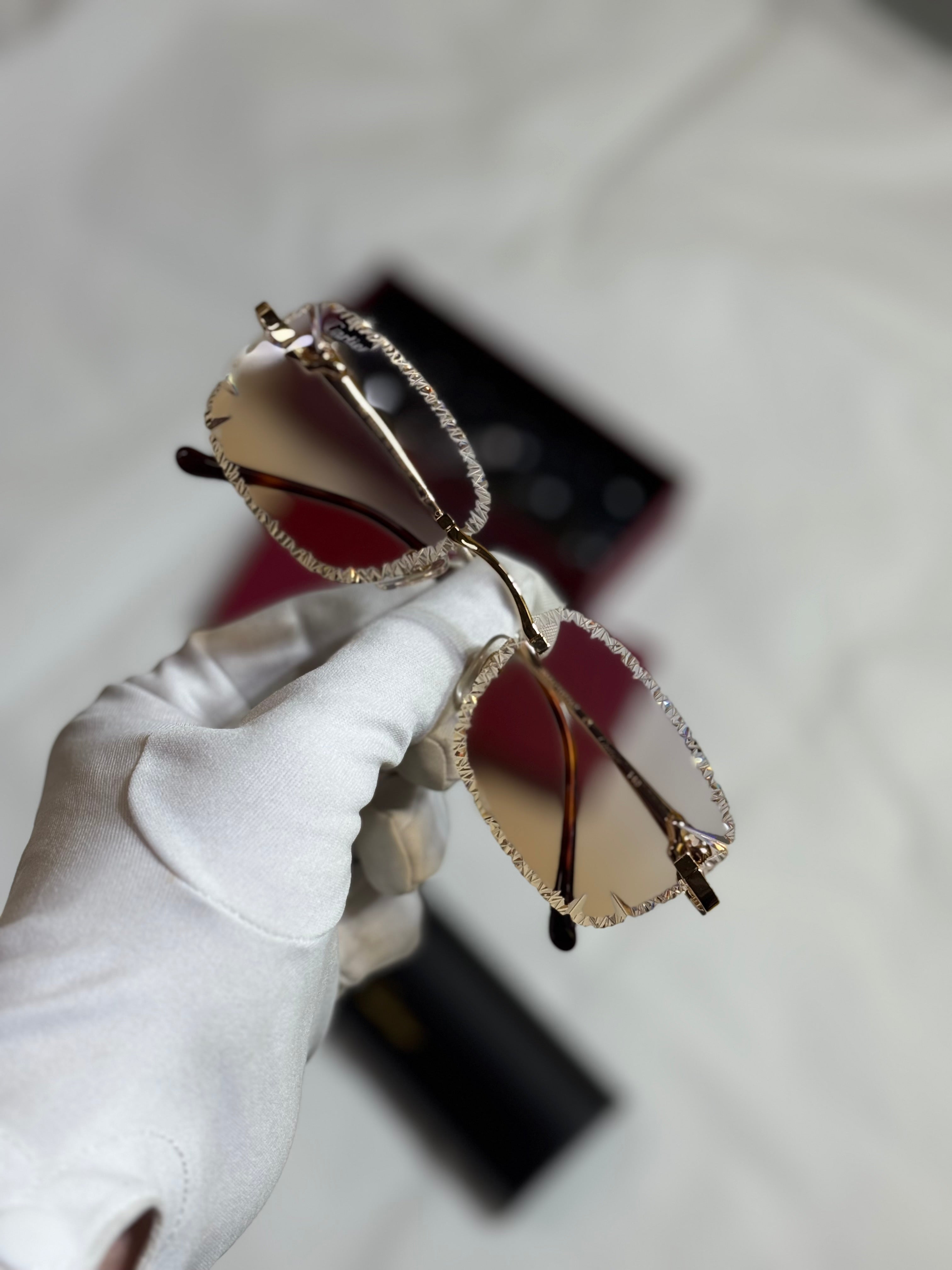 Cartier sunglasses diamond cut