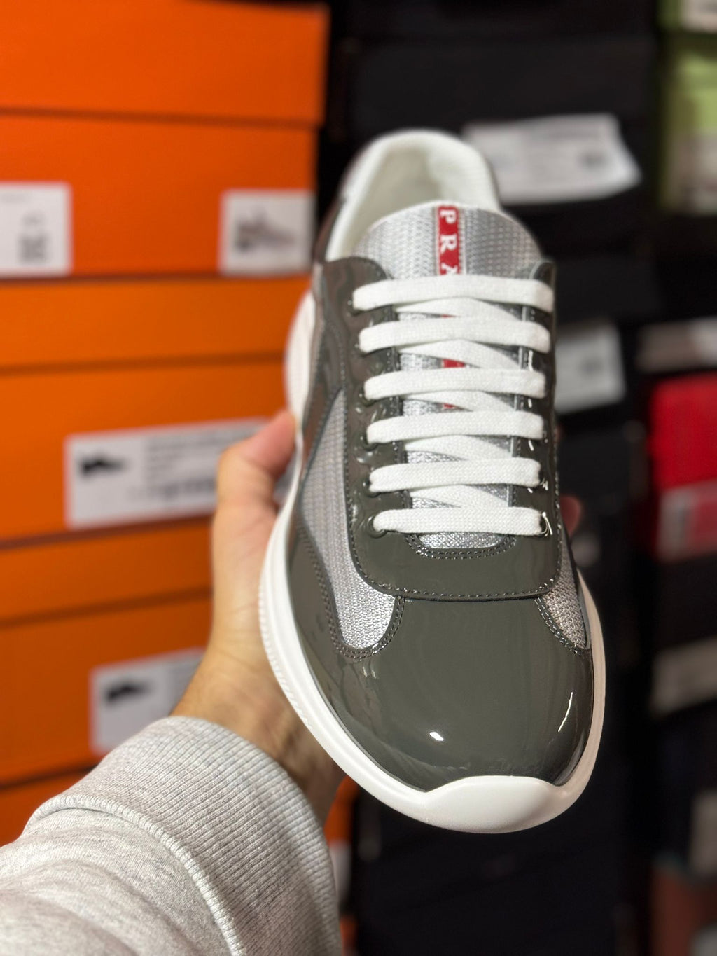 Prada America's Cup sneaker grey
