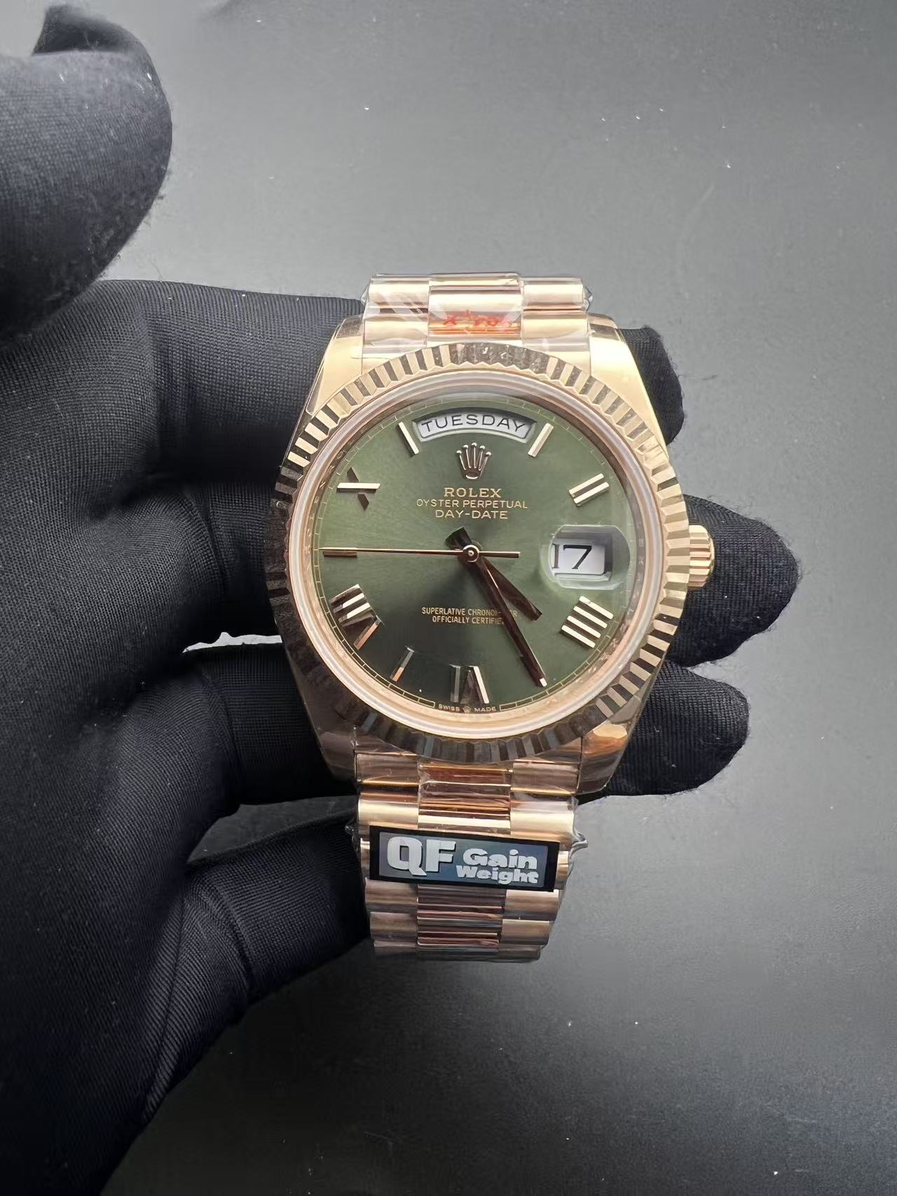 Rolex day date top (qf factory ) olive