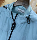 Stone Island | Stone island windbreaker baby blue | Close-Up | yiodesigner.co.uk