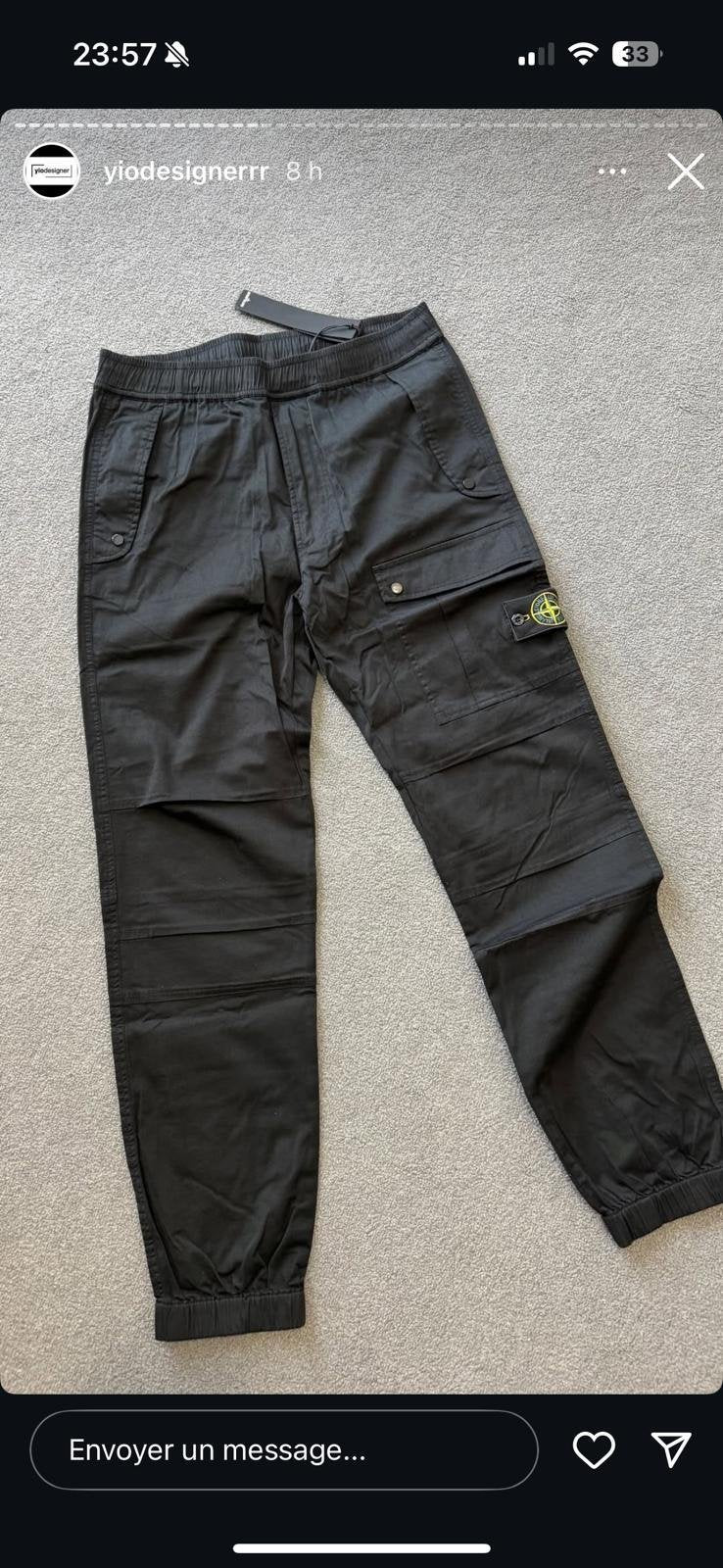 Stone Island | Stone island  cargo black | Size 33 | Side View | yiodesigner.co.uk