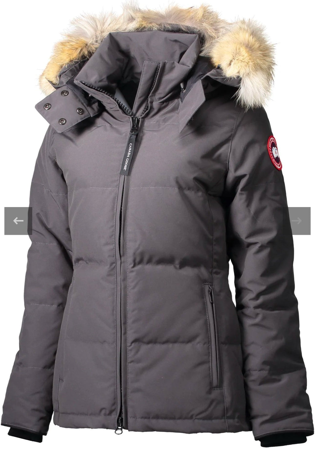 Canada Goose | Canada goose ladies Chelsea parka grey | Black | Size S | Front View | yiodesigner.co.uk