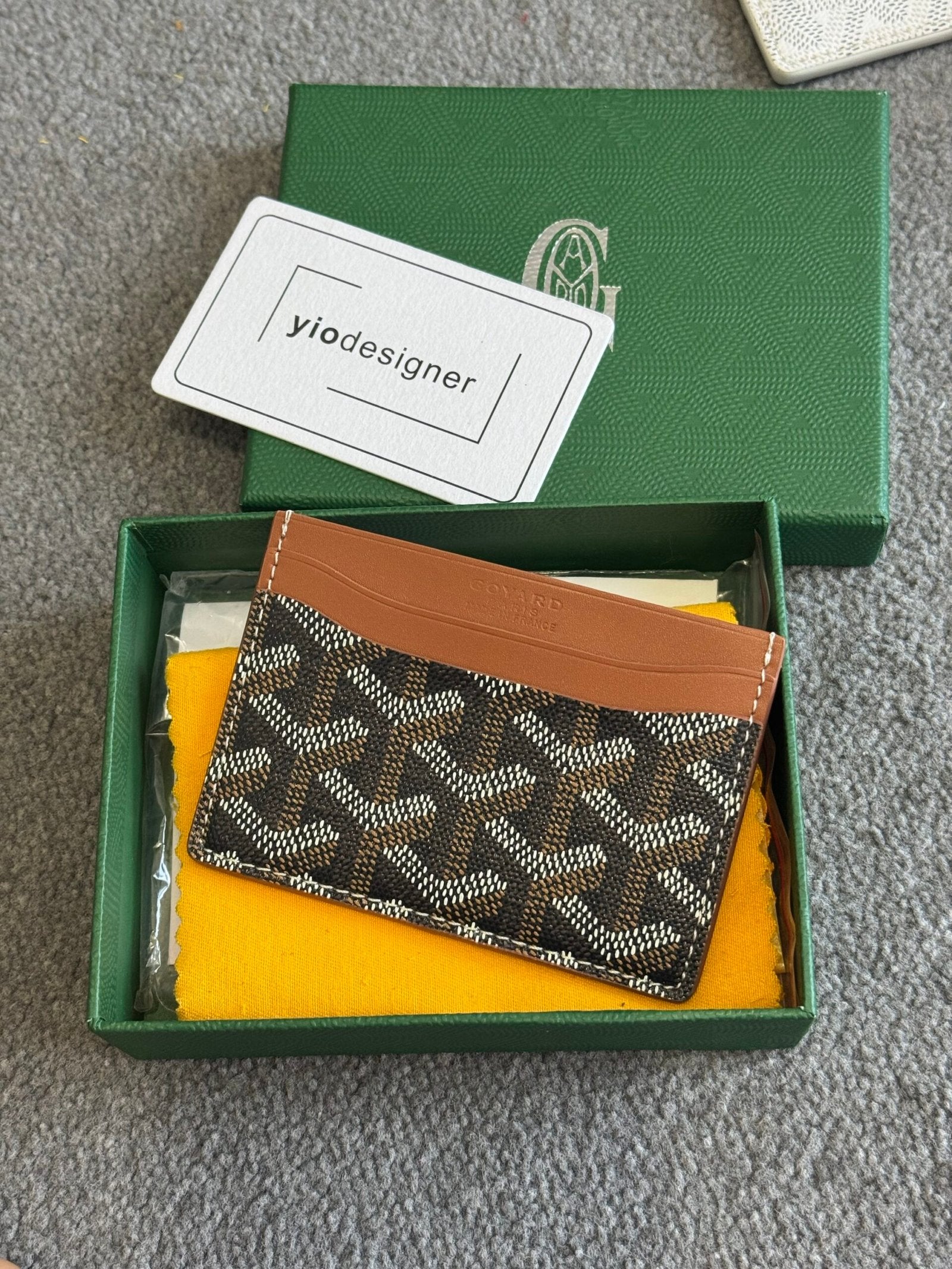 Goyard | Goyard card holder Brown | Back View | yiodesigner.co.uk