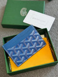 Goyard | Goyard card holder Blue | Front View | yiodesigner.co.uk