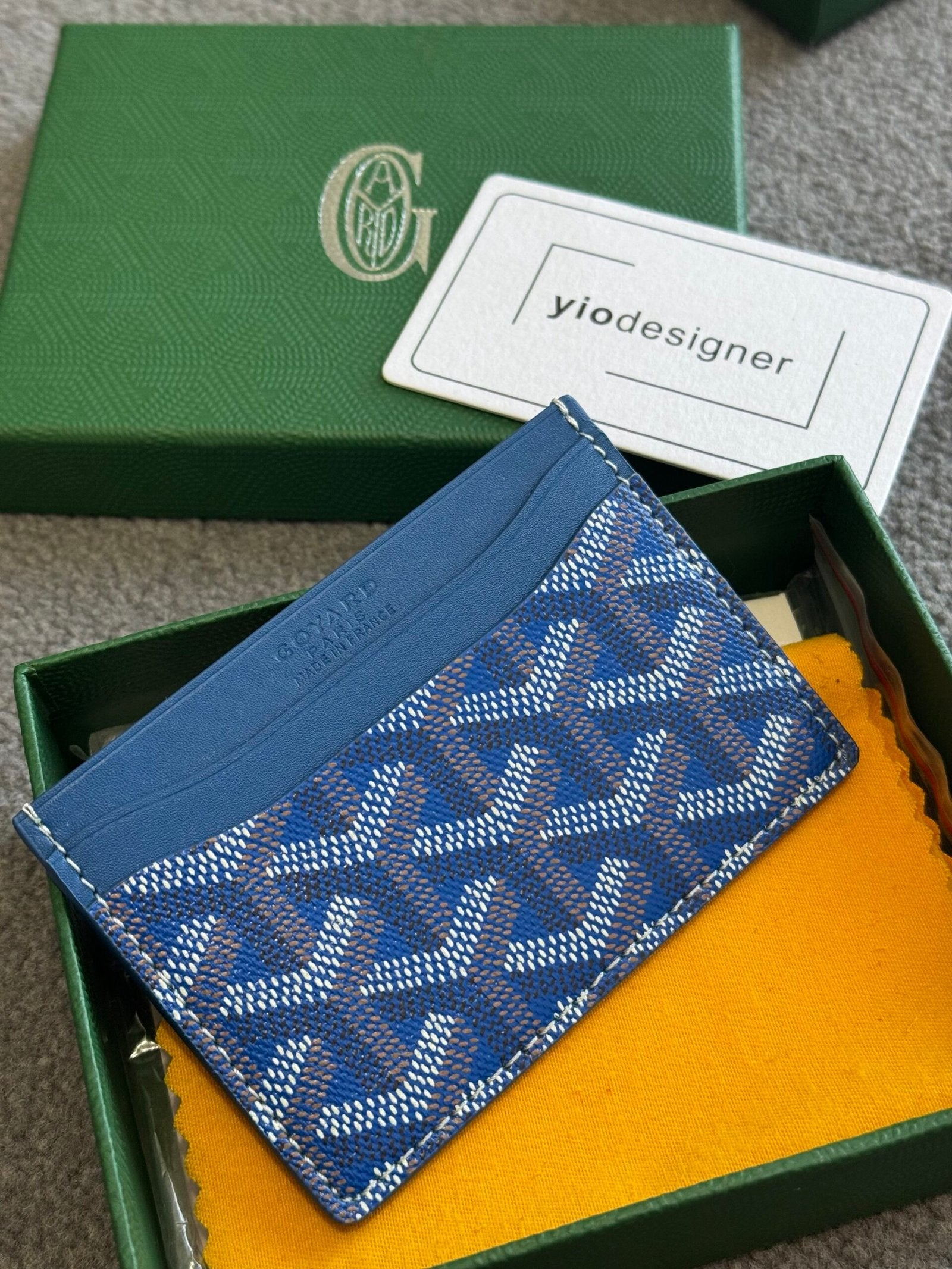 Goyard | Goyard card holder Blue | Back View | yiodesigner.co.uk