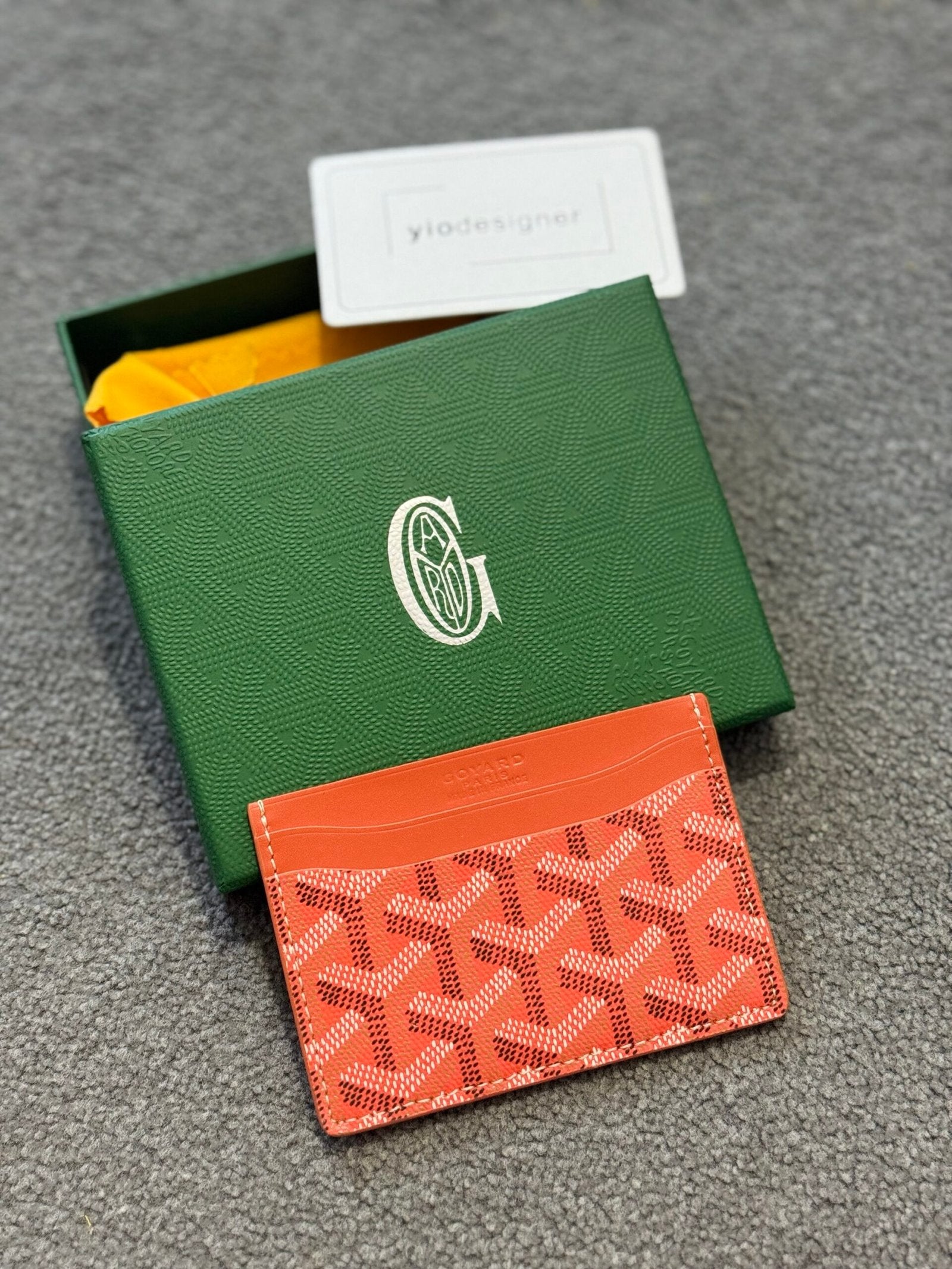 Goyard | Goyard card holder Orange | Back View | yiodesigner.co.uk