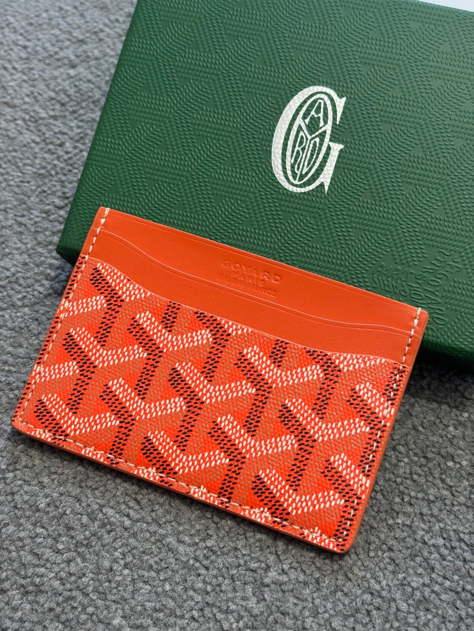 Goyard | Goyard card holder Orange | Front View | yiodesigner.co.uk