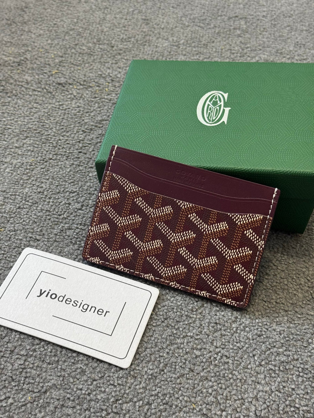 Goyard | Goyard card holder chocolate | Back View | yiodesigner.co.uk