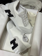 Hermes | Hermes sneaker velours | Black | Size 8 | Front View | yiodesigner.co.uk